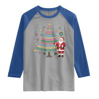 Pro Democracy Activist Christmas Tree Raglan Shirt Human Rights Xmas Gift - Wonder Print Shop