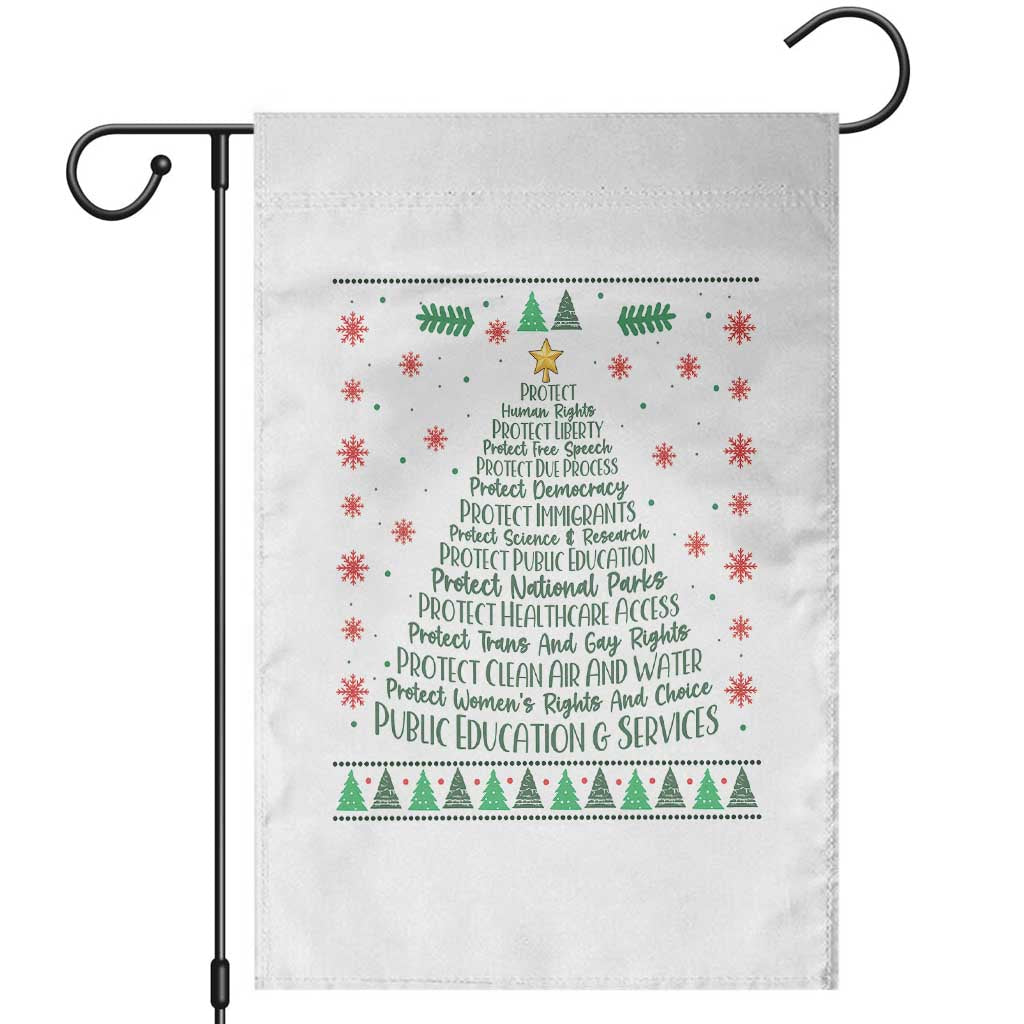 Ugly Activist Christmas Tree Garden Flag Human Rights Xmas Gift - Wonder Print Shop