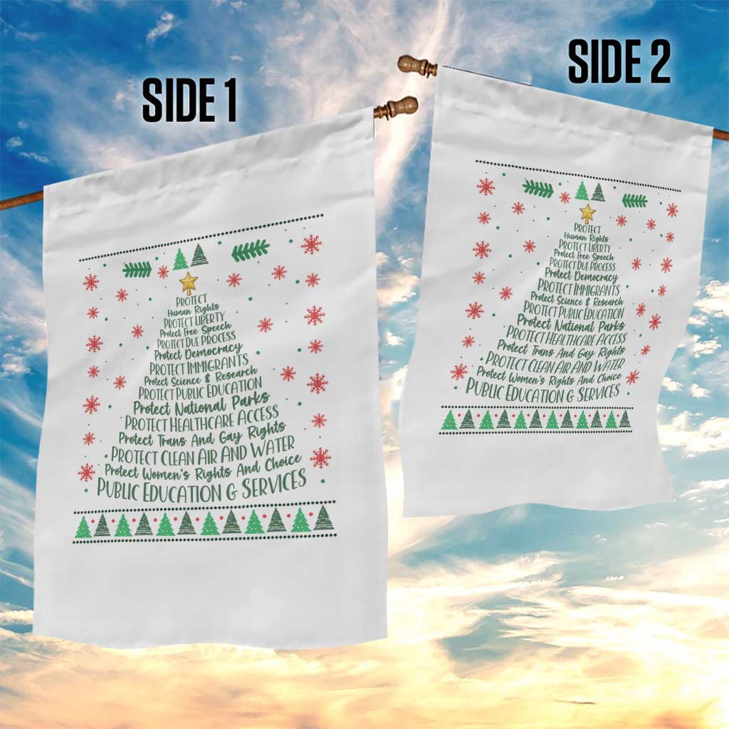 Ugly Activist Christmas Tree Garden Flag Human Rights Xmas Gift - Wonder Print Shop