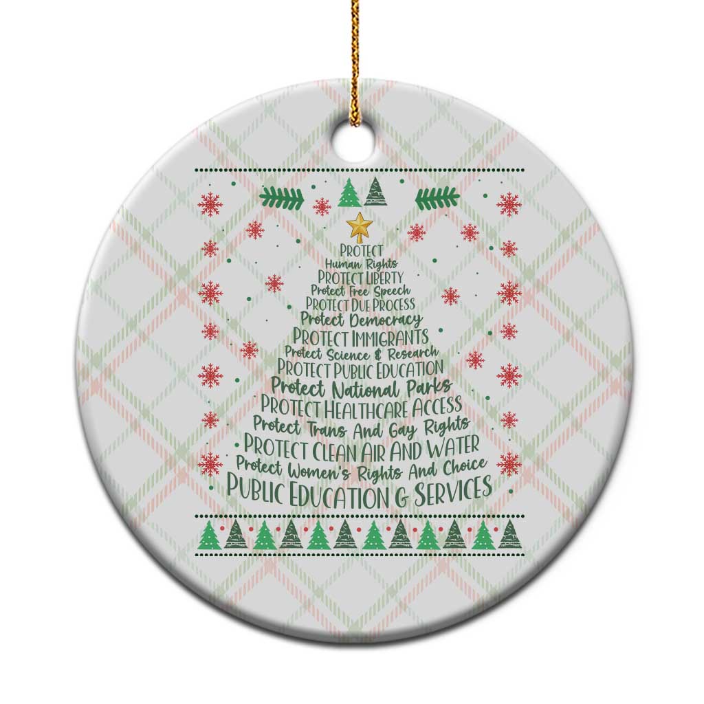 Ugly Activist Christmas Tree Ceramic Ornament Human Rights Xmas Gift - Wonder Print Shop