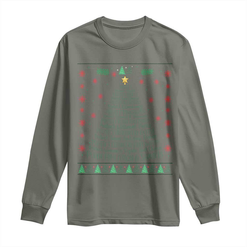 Ugly Activist Christmas Tree Long Sleeve Shirt Human Rights Xmas Gift - Wonder Print Shop