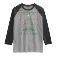 Ugly Activist Christmas Tree Raglan Shirt Human Rights Xmas Gift - Wonder Print Shop