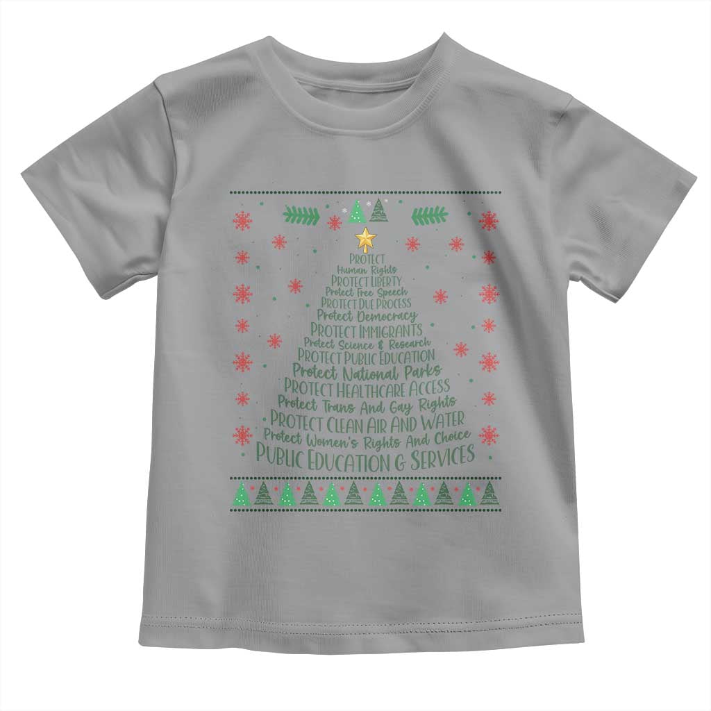 Ugly Activist Christmas Tree Toddler T Shirt Human Rights Xmas Gift - Wonder Print Shop