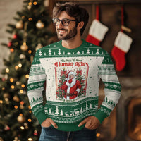 Xmas Gift Ugly Christmas Sweater Be Nice To Your Human Rights Lawyer Santa Is Watching - Wonder Print Shop