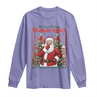 Christmas Gift Long Sleeve Shirt Be Nice To Your Human Rights Lawyer Santa Is Watching - Wonder Print Shop