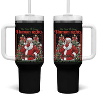 Christmas Gift Tumbler With Handle Be Nice To Your Human Rights Lawyer Santa Is Watching - Wonder Print Shop