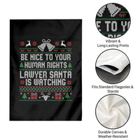 Christmas Ugly Gift Garden Flag Funny Human Rights Lawyer Santa Is Watching - Wonder Print Shop