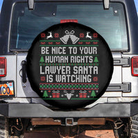 Christmas Ugly Gift Spare Tire Cover Funny Human Rights Lawyer Santa Is Watching - Wonder Print Shop