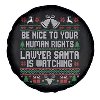Christmas Ugly Gift Spare Tire Cover Funny Human Rights Lawyer Santa Is Watching - Wonder Print Shop