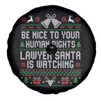 Christmas Ugly Gift Spare Tire Cover Funny Human Rights Lawyer Santa Is Watching - Wonder Print Shop