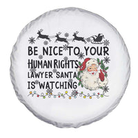 Funny Human Rights Lawyer Christmas Santa Is Watching Gift Spare Tire Cover - Wonder Print Shop