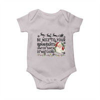 Funny Human Rights Lawyer Christmas Santa Is Watching Gift Baby Onesie - Wonder Print Shop