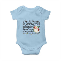 Funny Human Rights Lawyer Christmas Santa Is Watching Gift Baby Onesie - Wonder Print Shop