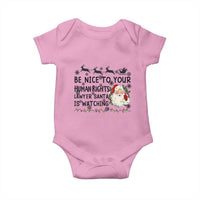 Funny Human Rights Lawyer Christmas Santa Is Watching Gift Baby Onesie - Wonder Print Shop