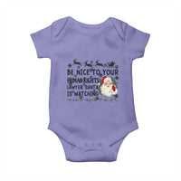 Funny Human Rights Lawyer Christmas Santa Is Watching Gift Baby Onesie - Wonder Print Shop