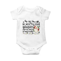 Funny Human Rights Lawyer Christmas Santa Is Watching Gift Baby Onesie - Wonder Print Shop