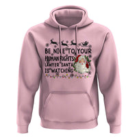 Funny Human Rights Lawyer Christmas Santa Is Watching Gift Hoodie - Wonder Print Shop