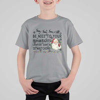 Funny Human Rights Lawyer Christmas Santa Is Watching Gift T Shirt For Kid - Wonder Print Shop