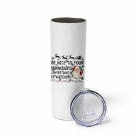 Funny Human Rights Lawyer Christmas Santa Is Watching Gift Skinny Tumbler - Wonder Print Shop
