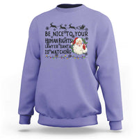 Funny Human Rights Lawyer Christmas Santa Is Watching Gift Sweatshirt - Wonder Print Shop