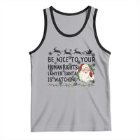 Funny Human Rights Lawyer Christmas Santa Is Watching Gift Tank Top - Wonder Print Shop