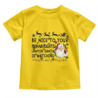 Funny Human Rights Lawyer Christmas Santa Is Watching Gift Toddler T Shirt - Wonder Print Shop