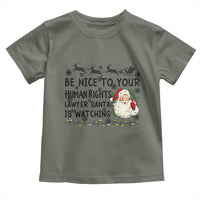 Funny Human Rights Lawyer Christmas Santa Is Watching Gift Toddler T Shirt - Wonder Print Shop