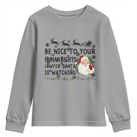 Funny Human Rights Lawyer Christmas Santa Is Watching Gift Youth Sweatshirt - Wonder Print Shop