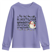 Funny Human Rights Lawyer Christmas Santa Is Watching Gift Youth Sweatshirt - Wonder Print Shop