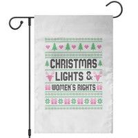 Christmas Lights And Womens Rights Garden Flag Equality Feminist Gift - Wonder Print Shop
