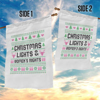 Christmas Lights And Womens Rights Garden Flag Equality Feminist Gift - Wonder Print Shop