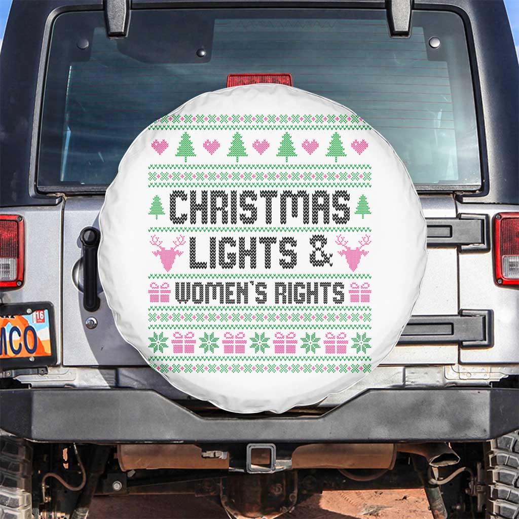 Christmas Lights And Womens Rights Spare Tire Cover Equality Feminist Gift - Wonder Print Shop