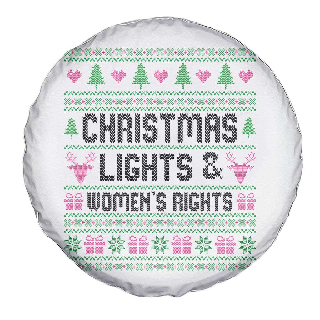 Christmas Lights And Womens Rights Spare Tire Cover Equality Feminist Gift - Wonder Print Shop