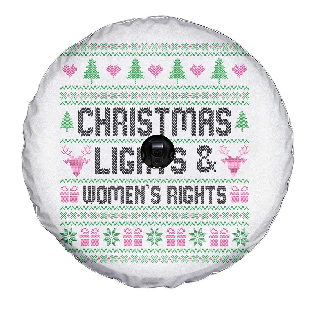 Christmas Lights And Womens Rights Spare Tire Cover Equality Feminist Gift - Wonder Print Shop