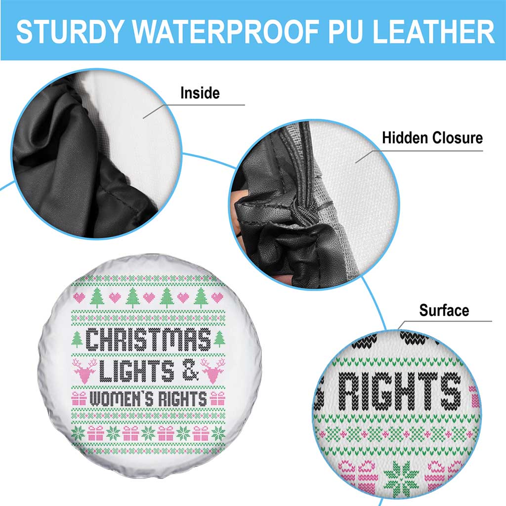 Christmas Lights And Womens Rights Spare Tire Cover Equality Feminist Gift - Wonder Print Shop