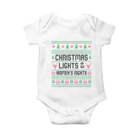 Christmas Lights And Womens Rights Baby Onesie Equality Feminist Gift - Wonder Print Shop