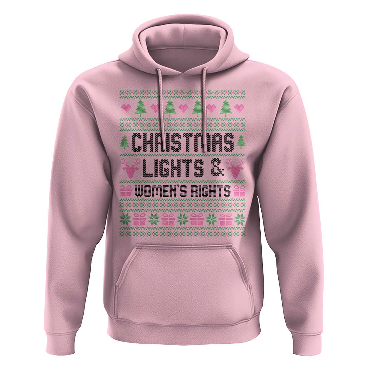 Christmas Lights And Womens Rights Hoodie Equality Feminist Gift - Wonder Print Shop