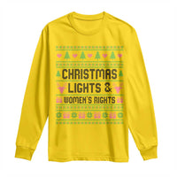 Christmas Lights And Womens Rights Long Sleeve Shirt Equality Feminist Gift - Wonder Print Shop