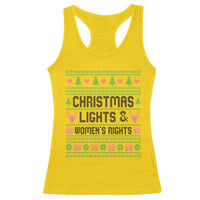 Christmas Lights And Womens Rights Racerback Tank Top Equality Feminist Gift - Wonder Print Shop