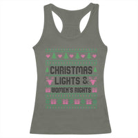 Christmas Lights And Womens Rights Racerback Tank Top Equality Feminist Gift - Wonder Print Shop