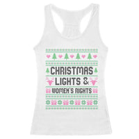 Christmas Lights And Womens Rights Racerback Tank Top Equality Feminist Gift - Wonder Print Shop