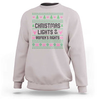 Christmas Lights And Womens Rights Sweatshirt Equality Feminist Gift - Wonder Print Shop