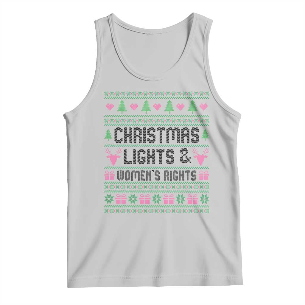 Christmas Lights And Womens Rights Tank Top Equality Feminist Gift - Wonder Print Shop