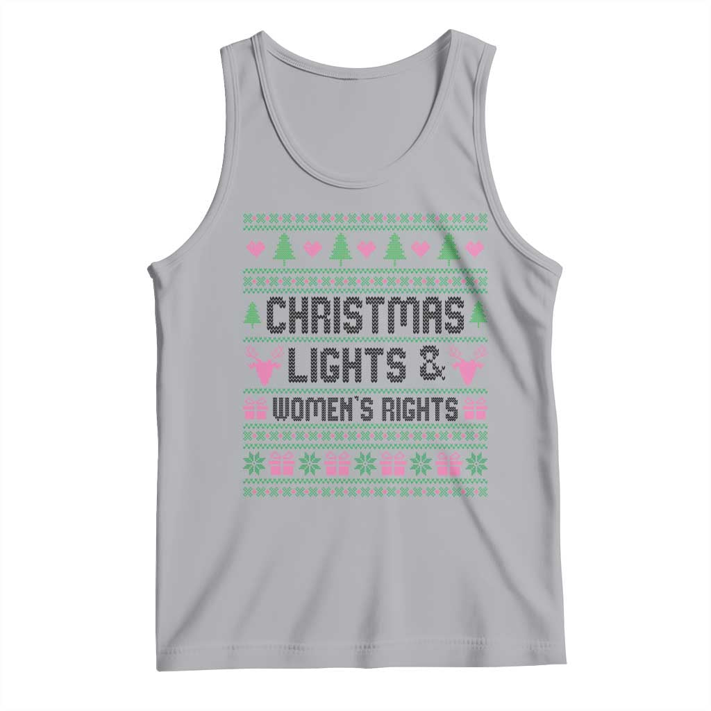 Christmas Lights And Womens Rights Tank Top Equality Feminist Gift - Wonder Print Shop