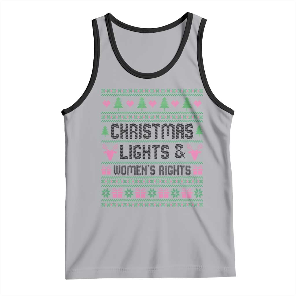 Christmas Lights And Womens Rights Tank Top Equality Feminist Gift - Wonder Print Shop