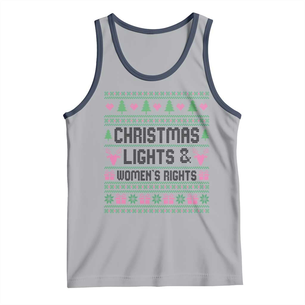 Christmas Lights And Womens Rights Tank Top Equality Feminist Gift - Wonder Print Shop