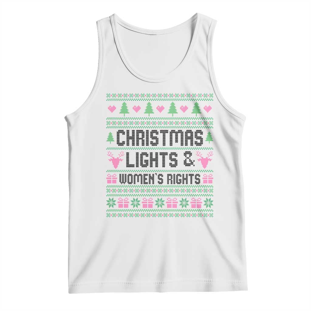 Christmas Lights And Womens Rights Tank Top Equality Feminist Gift - Wonder Print Shop