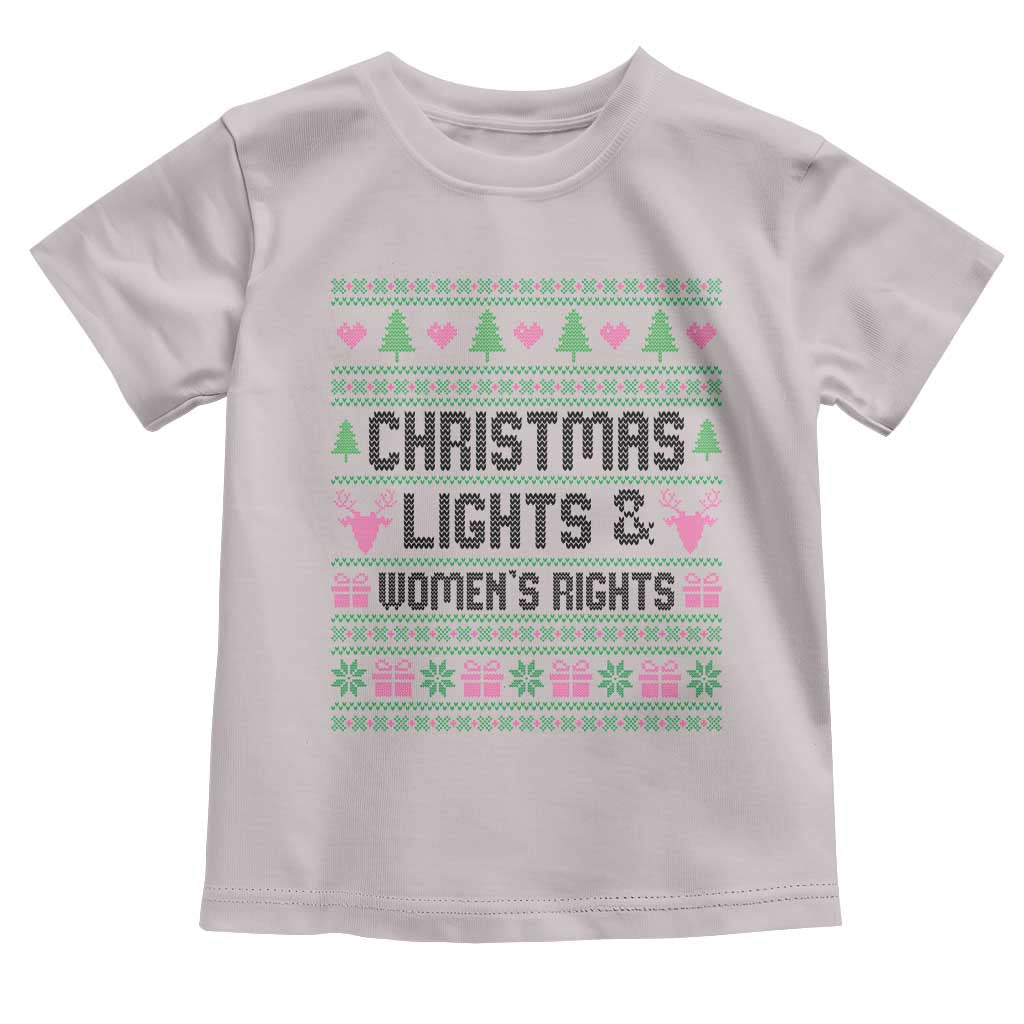 Christmas Lights And Womens Rights Toddler T Shirt Equality Feminist Gift - Wonder Print Shop