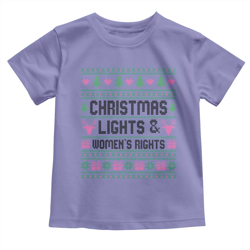 Christmas Lights And Womens Rights Toddler T Shirt Equality Feminist Gift - Wonder Print Shop