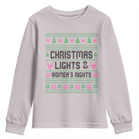 Christmas Lights And Womens Rights Youth Sweatshirt Equality Feminist Gift - Wonder Print Shop